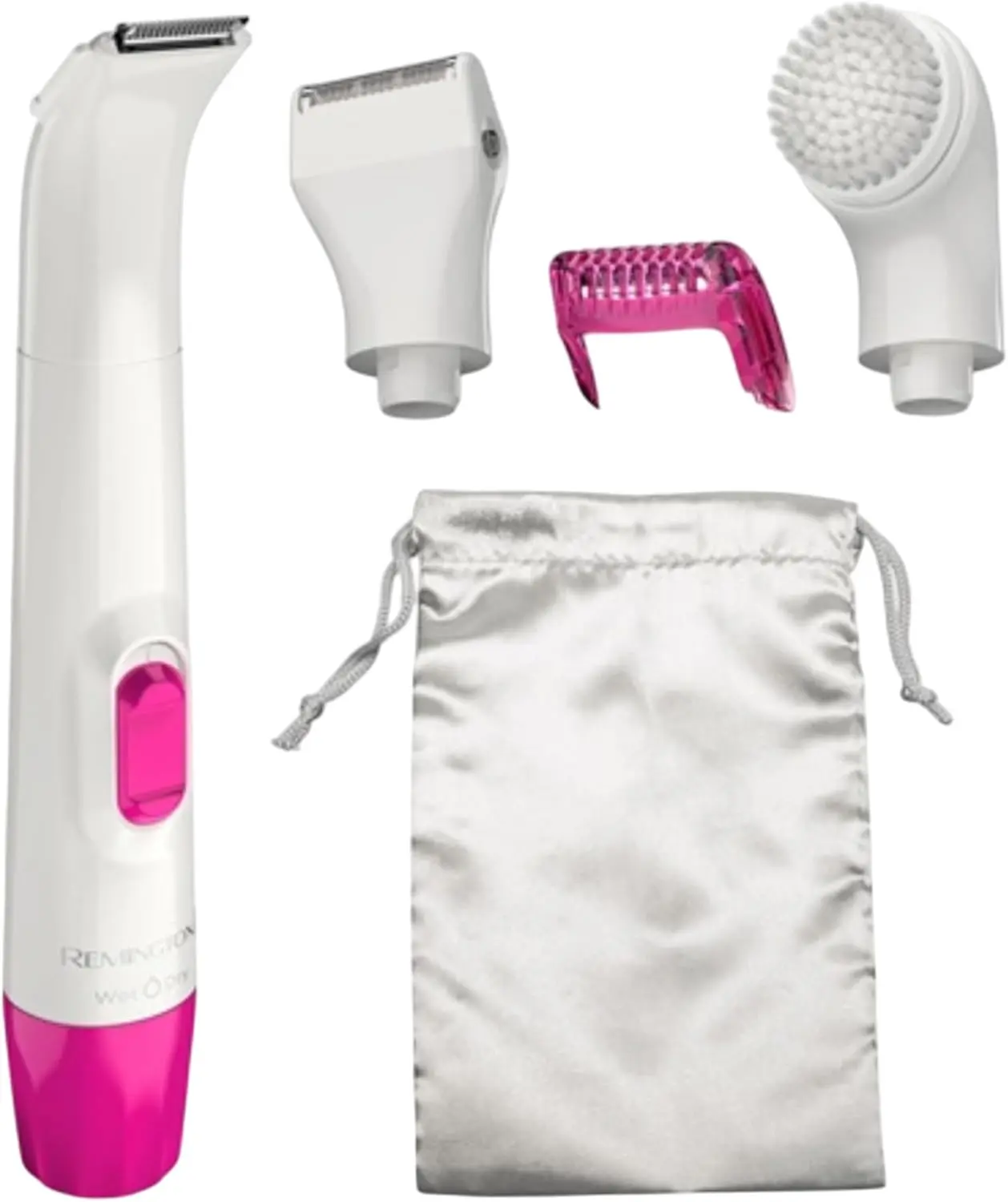 Remington Smooth & Silky Body & Bikini Grooming Kit for Women | Cordless Bikini Trimmer and Shaver, Waterproof for Grooming in Shower, Includes 4 Attachments