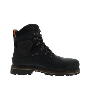 Hoss Range 60108 Mens Black Wide Leather Lace Up Work & Safety Boots