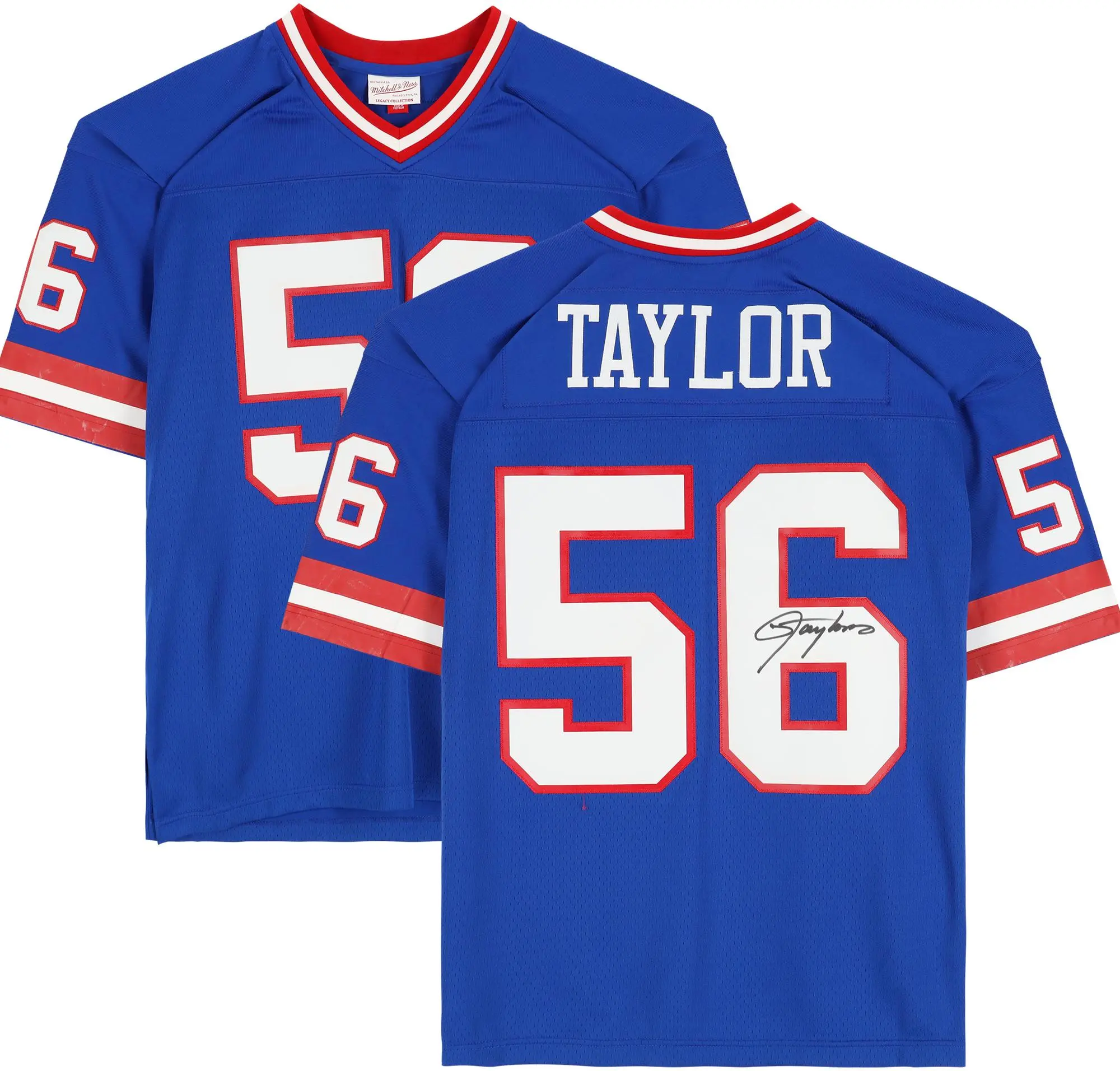 Lawrence Taylor New York Giants Autographed Mitchell & Ness Blue Replica Jersey - Fanatics Authentic Certified