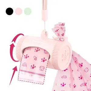 PawView Dog Poop Bag Holder with Hook – Lightweight Dispenser for Leash, Quick Refill, Includes Leakproof Bags