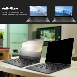 LUSADESIGN Removable 14" Laptop Privacy Filter - 16:9 Aspect Ratio, Anti-Blue Light Screen Protector for Universal Widescreen Laptops