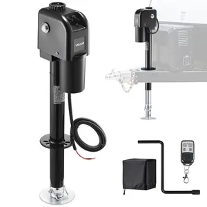 VEVOR Electric Trailer Jack, 5000 lbs, Heavy Duty RV Electric Power Tongue Jack with 7 - pin Connector, Manual Crank Handle Weatherproof Jack Cover, 10 - 28.3 Lift, for Trailers, Campers RVs, Black