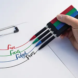 Magnetdabbles - Every day fidget gel pens that uniquely magnetize to each other to allow the user to build structures, do cool tricks, stunts, and even double, tripple and quadruple write, draw, sketch, journal