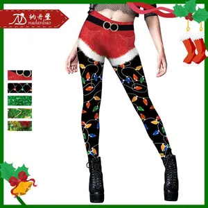Spring Christmas Edition Elastic Yoga Pants for Women in Euro Style