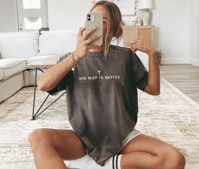 His Way Is Better Shirt, Christian Minimalist Tee, Faith Based Inspirational T-Shirt, Religious Quote Shirt, Everyday Worship Outfit