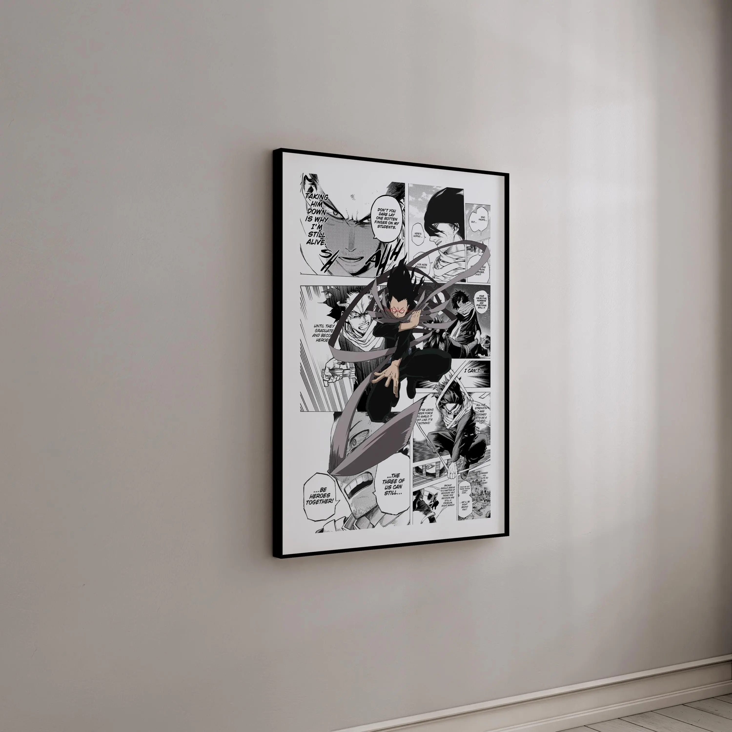 [Sale Up To 40%] Shota Aizawa Eraser Head Manga Panel Poster, My Hero Academia Anime Wall Art, Curated Manga Panels Decor, High Quality Print, Gift for Fans