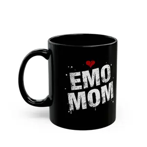 Emo Mom Mug | Elder Emo Coffee Cup | Black | 11 oz