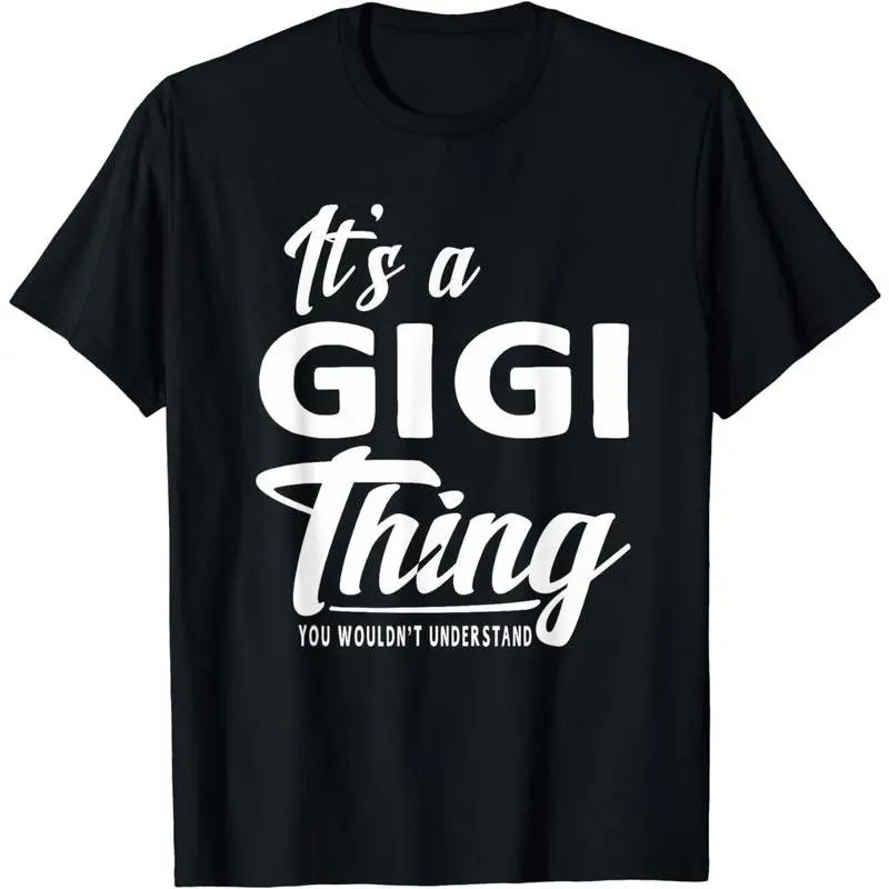 Women's 'It's a Gigi Thing' Statement T-Shirt - 100% Cotton Retro Short-Sleeve Streetwear Clothes for Everyday Casual Fashion