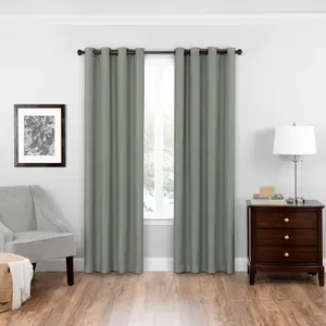 ECLIPSE Bryson Modern Blackout Thermal Grommet Window Curtains for Bedroom or Living Room (1 Panel), 52" x 95", Celadon