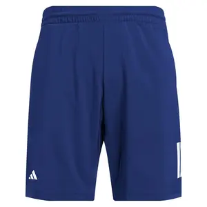 Men`s Club 3 Stripe 9 inch Tennis Short Dark Blue