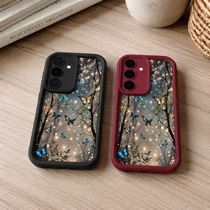 Phone Case: Dreamy Butterfly Silicone Phone Case, Anti Drop and Anti Fingerprint, Suitable for Samsung Galaxy S26 S25 S24 S23 S22 S21 Fe Plus Ultra A13 A14 A15 A16 A17 A33 A34 A35 A36 A52 A53 A54 Note20