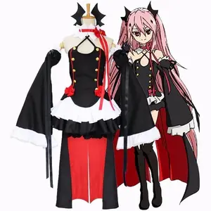 Anime Seraph Of The End Krul Tepes Cosplay Costume Owari no Seraph Lolita Dress Full Set Uniforms Wigs For Halloween Party