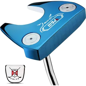 TUG024 CNC-Milled Low-CG Golf Putter with Alignment Line &  Grip - Tungsten Counterweight, Stainless Shaft, Men's Right-Handed