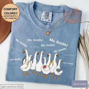 Comfort Colors® Custom Teacher Name Shirt, Personalized Funny Student Calling Name Tee, Back to School Teacher Gift, Ms Name Graphic Top