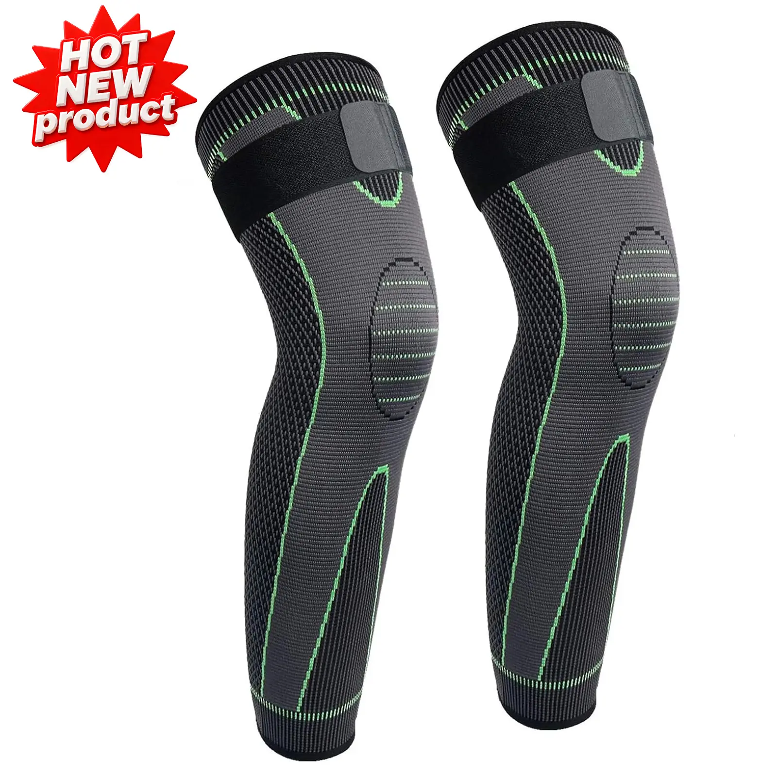 Men & Women’s High Compression Full Leg Long Sleeve Activewear Protective Gear - Knee Support for Injury Prevention, Weightlifting, Hiking