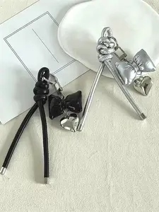 Fashion retro bow decoration woven rope tassel hanging decoration, Trendy cute keychain, can be used as a bag hanger and keychain, lightweight and easy to carry, suitable for dates and gatherings