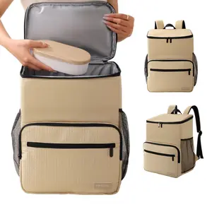 23L large capacity backpack lunch bag, insulated and leak proof men's and women's insulated backpacks, portable lunch backpack insulation bag, suitable for men's and women's picnics, camping, hiking and travel