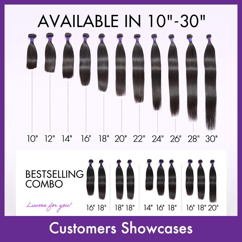 LUVME Upgraded 13A 100%  Virgin Remi Human Hair (100+/-5g) Dye. Perm. High-End Salon Hair Body Wave Deep Wave Silky Straight Messy Burmese Curl Bundle S+