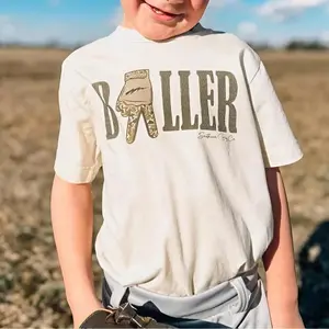 Baller Baseball Glove Youth and Adult T-Shirt, baseball shirt, toddler clothes, Baseball Stuff For Youth, camo shirt, funny tee, country boy clothing, Game day outfit, Trending tee, Youth Clothing, family shirt, summer outfit, birthday gift..