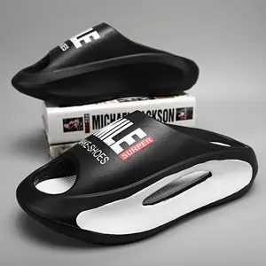 GGOR 2026 New Couple's Shoes Fish-Mouth Slide Sandals EVA Thick Sole 4.0 Height-Increasing Outdoor Sandals Summer Beach Shoes for Men