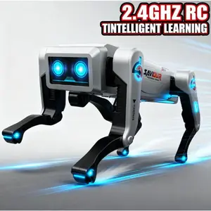 Top Rated Unisex AI Programmable Robot Dog - Remote Control Electric Toy for Kids, STEM Coding Learning, Interactive Play, Durable, Safe, Screen-Free Engagement, Ideal Holiday Gift