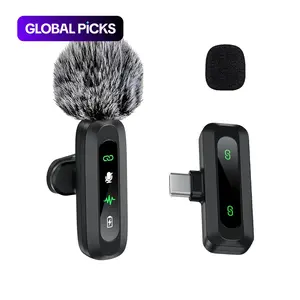 Wireless Microphone, Professional Lapel Mic for iPhone and Android, Wireless Microphone for Video Recording, Teaching, Interviews and Podcasts, Rechargeable Wireless Mic