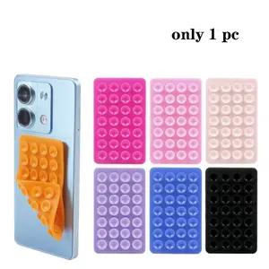 Dual-Sided Silicone Suction Cup Phone Stand, Durable Sticky Silicone Holder for iPhone & Android, Shower Mount, Universal Compatibility