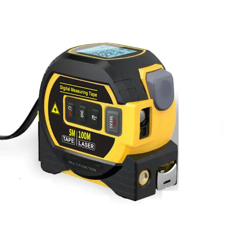 Tape Measure, Durable Tape Measure, 1 Count 3 In 1 Digital Tape Measure, Heavy Duty High Precision Rangefinder Steel Tape Measure Tools, Measuring Gadgets, Handheld Measuring Instruments, Construction Tools, Laser Tape Measure