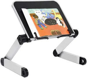 1 Piece Book Stand.Book Holder Adjustable Height Angle Ergonomic With Paper Clips For Reading