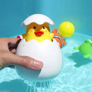 2026 New Baby Bath Toy Dinosaur Egg Water Spray Sprinkler Shower Toy For Toddler Kids Bathroom Play US Design