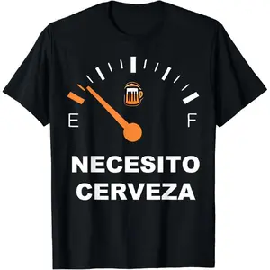 Necesito Cerveza soft and cozy T-Shirt, Small, Black graphic tee