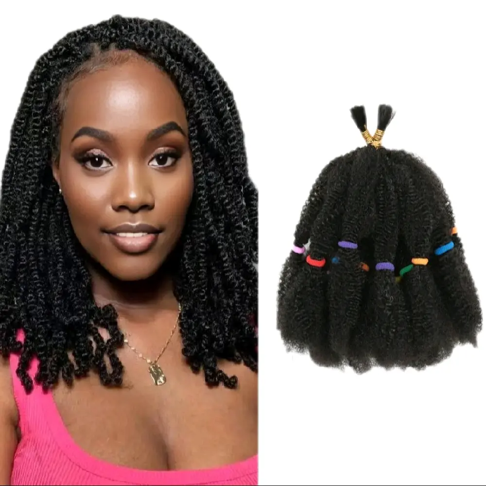 Jedix 12 Inches Afro Kinky Bulk Braiding Hair - Natural Color, No Accessories Included, Stylish and Versatile Hair Product fashionable hairpiece
