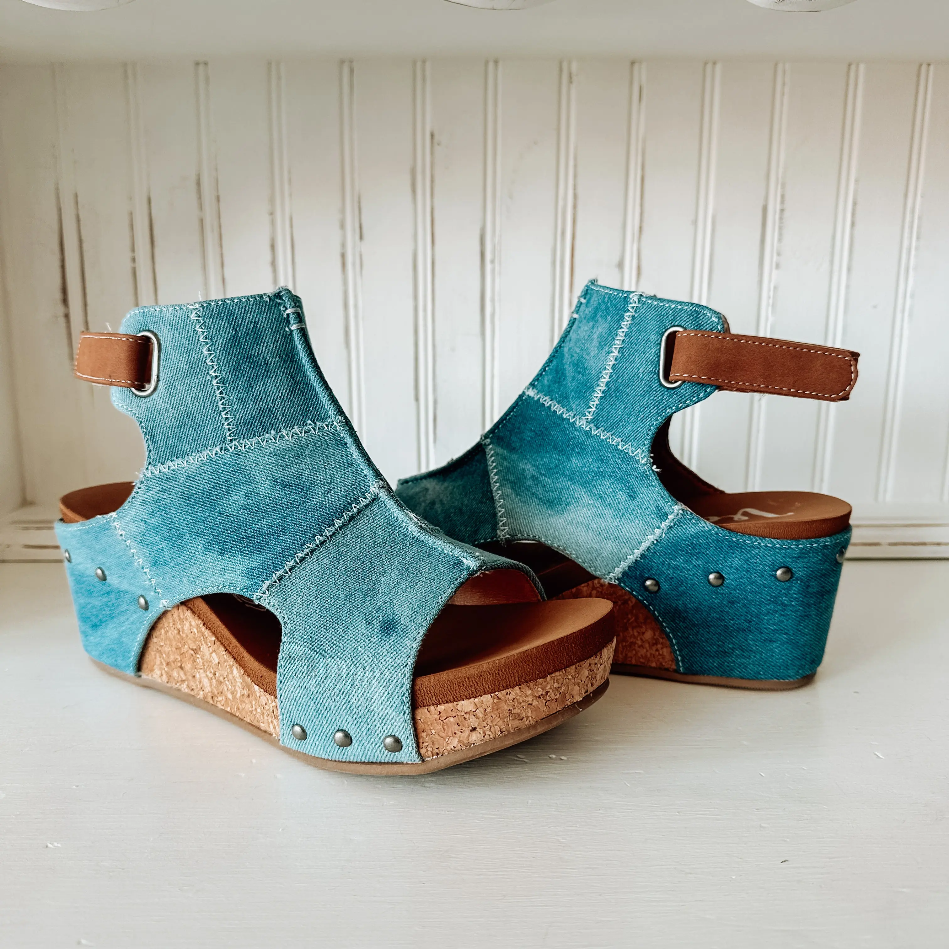 LaLa Wedge Sandal - Denim