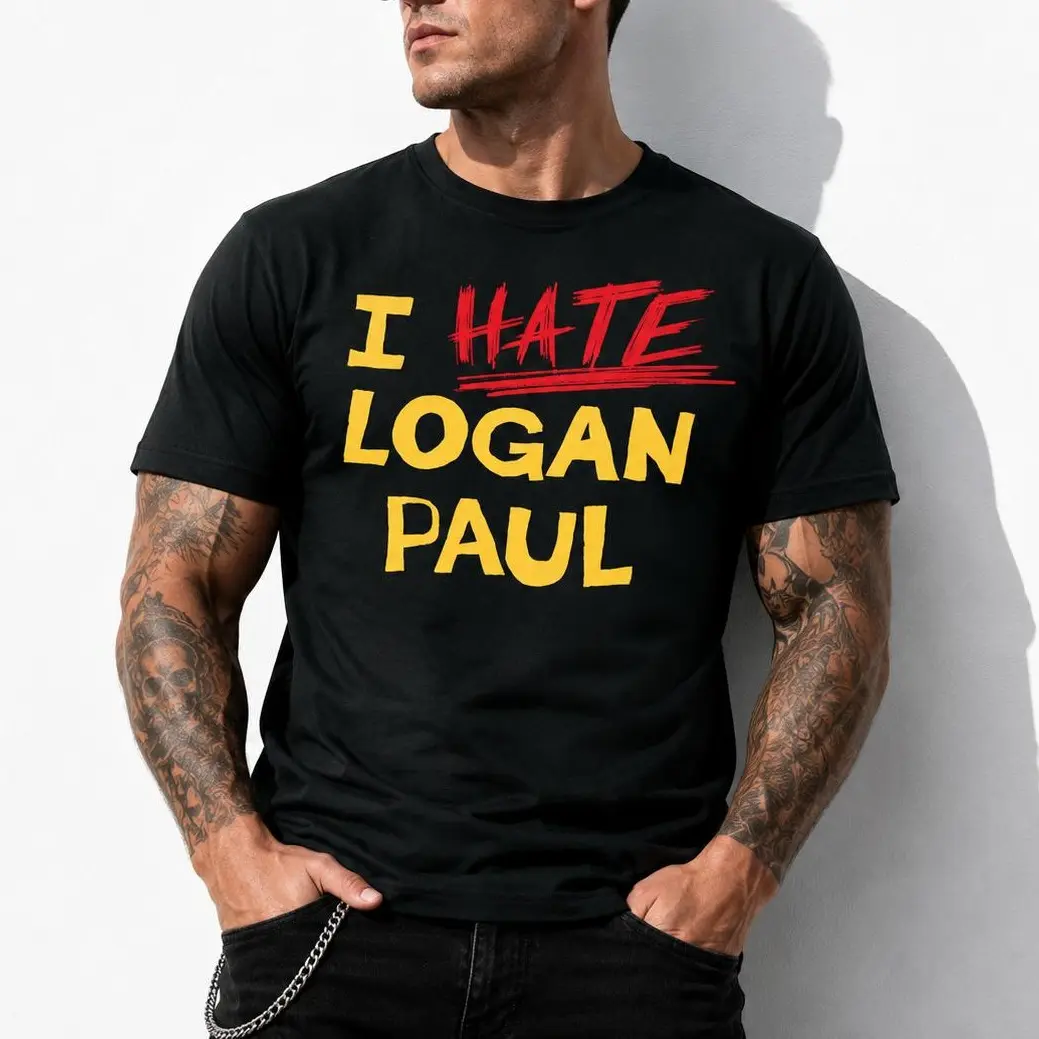 Logan Paul I Hate Logan Paul T-Shirt, Viral Wrestling Rivalry Graphic, Maverick Fan Reaction Shirt, Funny Arena Statement Tee for Men