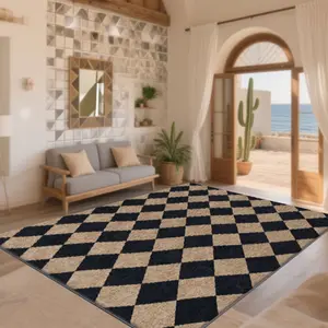 Soft and comfortable printed carpet, home decorative carpet, Household decorative rug, large living room carpet, entrance mat, bedroom carpet, bedside rug, Checkered Area Rug, suitable for various scenarios such as shopping malls, cafes