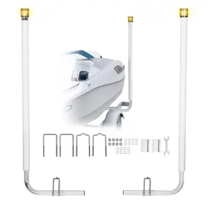 VEVOR Boat Trailer Guide, 65.7 in with LED Light Trailer Guide Poles, 2PCS High-Hardness Steel Guide-Ons, Wide Adjustable Trailers Guides with PVC Pipes, for Ski Boat, Fishing Boat, Sailboat Trailers