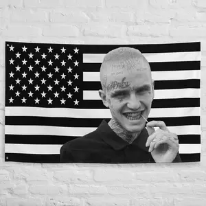 Tapestry Lil Peep Flag - American Emo Rap Tapestry 40in*60in Tapestry Decorating Art Room Hanging