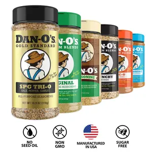 Dan-O's 6 Pack Medium Bottle Combo - SPG Tri-O, Original, Cheesoning, Tac-O, SEA-soning and Crunchy Dan-O's 6 Pack Medium Bottle Combo - SPG Tri-O, Original, Cheesoning, Tac-O, SEA-soning and Crunchy