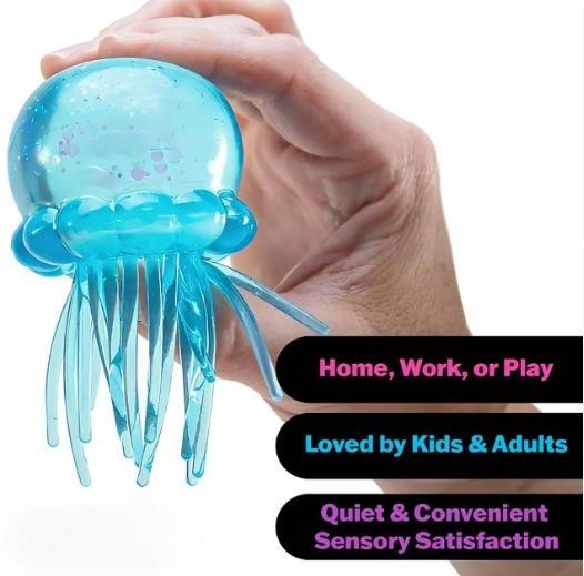 Jellyfish Design Squeeze Stress Ball, Fidget StressBall, Ice Squeeze Cube-Drop Malt Sugar Balls