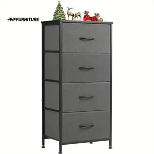 New store discount DUMOS Dresser for Bedroom with 4 Drawers, Storage Drawers, Fabric Storage Tower, Tower Organizer Unit, Chest of Drawers with Wooden Top for Closet, Nursery, Laundry, Living Room, Hallway, Office