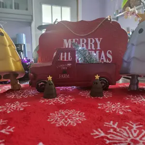 ZOU3D 3D Printed Christmas Tree with Feet - Charming Festive Decor in Green, Gold, and Silver Colors - 2in and 6in Sizes Available for Stocking Stuffers or Classroom Giveaways