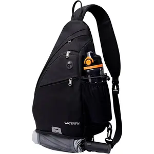 WATERFLY Sling Bag Crossbody Backpack: Over Shoulder Daypack Casual Cross Chest Side Pack