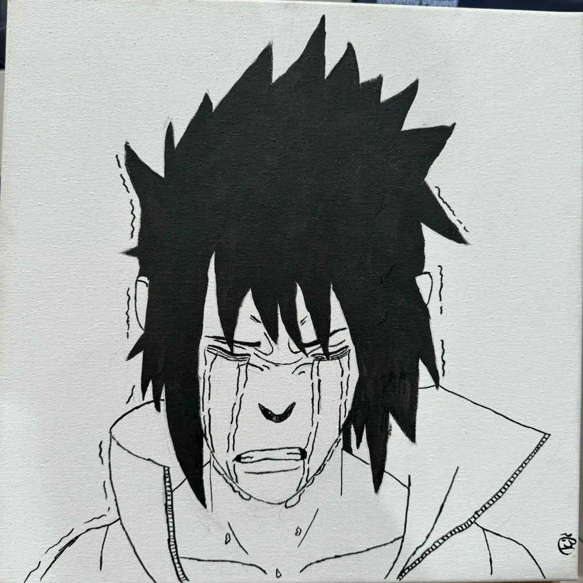 Sasuke Crying Handmade Acrylic Painting