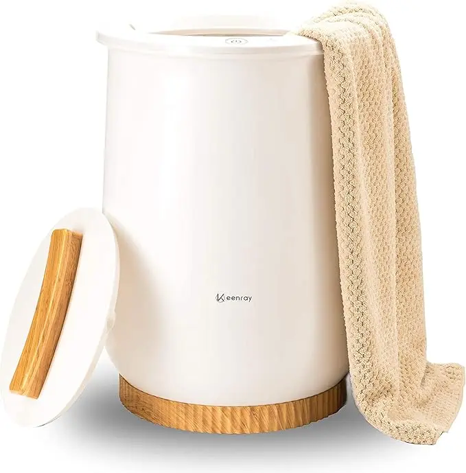 Keenray Towel Warmers, Luxury Bucket Towel Warmer, Large Towel Warmer for Bathroom, Auto Shut Off, Fits Up to Two 40"X70" Oversized Towels, Bathrobes, Blankets, PJ's and More