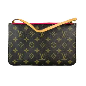 Pre-owned Louis Vuitton Leather Clutches & Wristlets Monogram Canvas Clutch