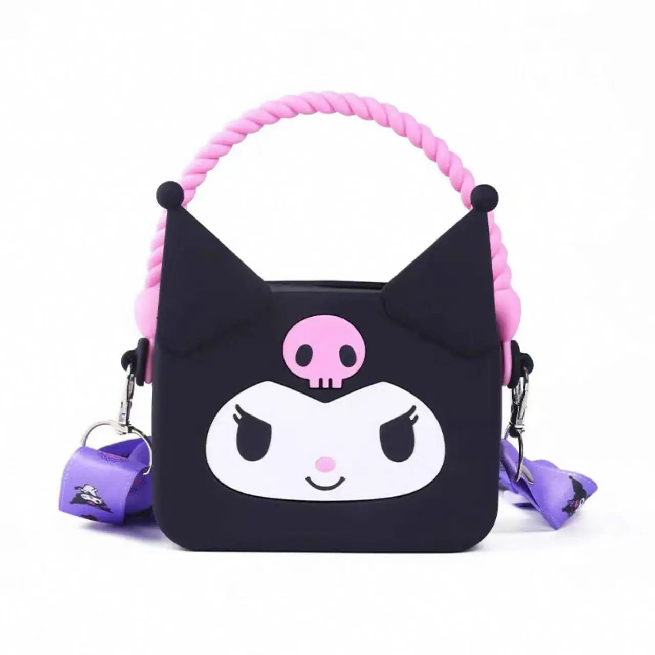 Sanrio Kuromi Silicone Crossbody Bag, Compact Portable Purse, Practical Carry For Daily Commute & Light Travel Essentials