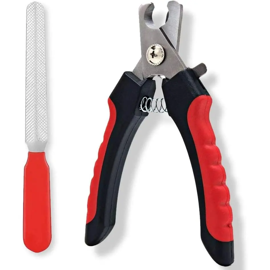 Small Dog Nail Clippers – Pet Nail Trimmer & Grooming Tool for Safe, Easy Nail Cutting & Filing Fits small to Medium Dogs
