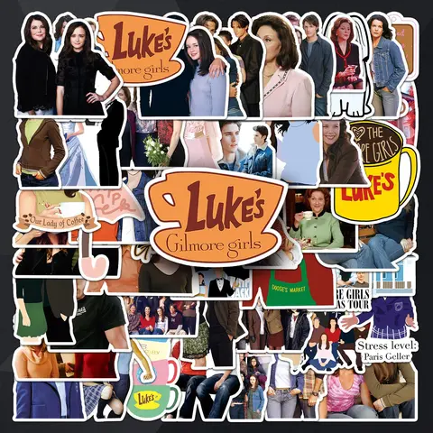 Gilmore Girls Pattern, 51pcs/set Creative Car Decal, Car Decoration Stickers, Car Exterior Decoration Accessories for Car, Computer, Phone Case, Scrapbooking, Journal Making