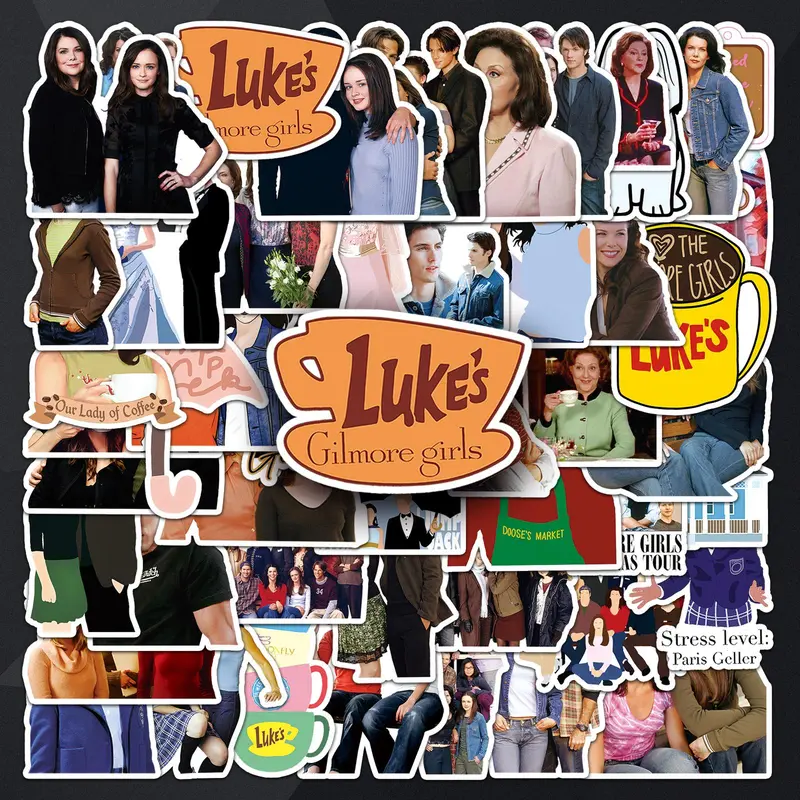Gilmore Girls Pattern, 51pcs/set Creative Car Decal, Car Decoration Stickers, Car Exterior Decoration Accessories for Car, Computer, Phone Case, Scrapbooking, Journal Making