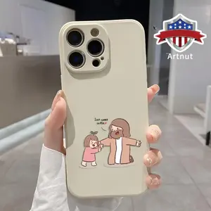 Straight Edge Phone Case for iPhone 15 Plus 16 Pro Max 14 13 12 11 XS XR Jesus and Child Pattern Drop Protection Shockproof Soft Silicone smartphone Cover
